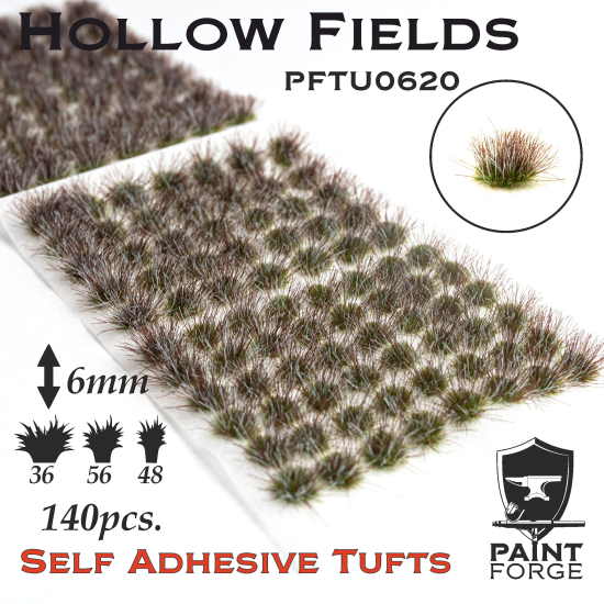 Paint Forge kępki trawki Hollow Fields - 140sztuk / 6mm